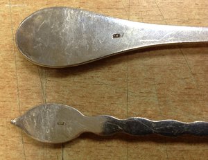 6 чайных и 6 кофейных ложек с финифтью