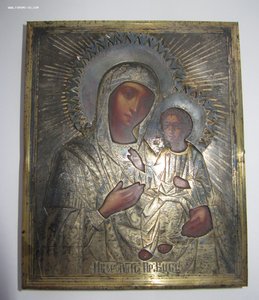 Икона Богоматери Иверская. 84 проба.