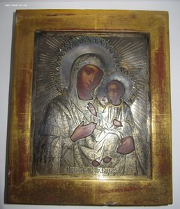 Икона Богоматери Иверская. 84 проба.