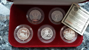 Комплект Олимпиада-80 Платина PROOF ( Pt 999 15,55 гр. )