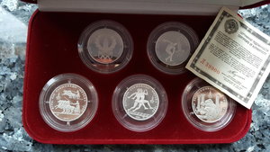 Комплект Олимпиада-80 Платина PROOF ( Pt 999 15,55 гр. )