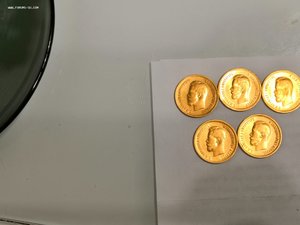 5 монет "10 рублей 1899г." Все "АГ".