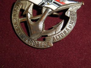 Морской знак кокарда 1898г Кайзермарине.