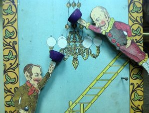 Старинная Настольная игра с человечками и шариком RRR