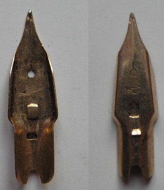 Перо чернильной ручки,золото.