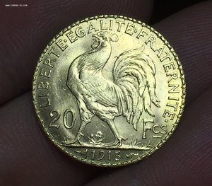 20 франков 1913 год Золото