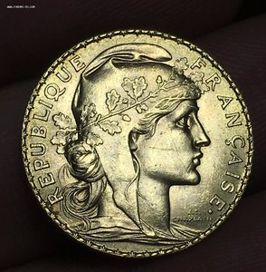 20 франков 1913 год Золото