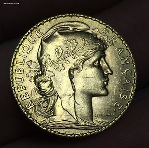 20 франков 1913 год Золото