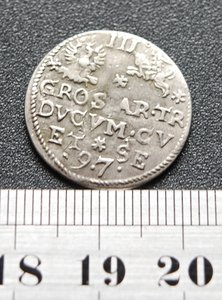 польская серебренная монета 1597 г