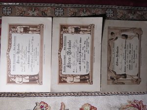 грамоты 1936, 1931, 1930,1929 годы. Германия