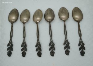 Ложки кофейные. Серебро 875