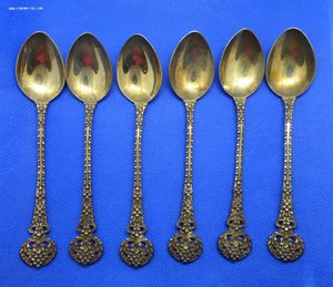 Чайные ложки 6 шт. Серебро 916.