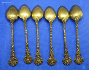 Чайные ложки 6 шт. Серебро 916.