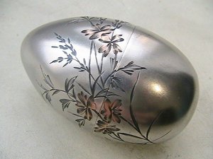 Пасхальное яйцо, серебро 84 пр.