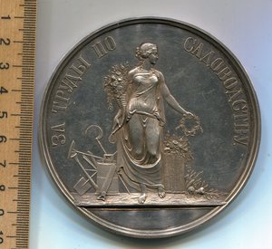 Медаль от Российского общества садоводства в Санкт-Петербург