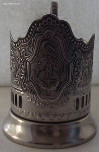 пара подстаканников СССР,Космос,Кольчугино,мельхиор
