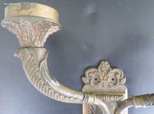 Подсвечник бронзовый бра ( сталинский ампир)