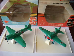 Масштабные модели самолетов ВОВ (5 шт)