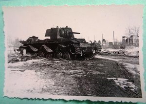 Фото подбитого танка КВ