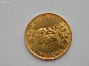 Великобритания. 2 Фунта 1887 года. Золото 16 грамм.