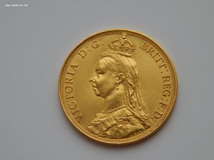 Великобритания. 2 Фунта 1887 года. Золото 16 грамм.