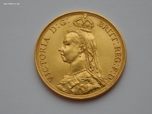 Великобритания. 2 Фунта 1887 года. Золото 16 грамм.