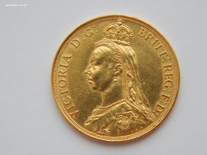 Великобритания. 2 Фунта 1887 года. Золото 16 грамм.