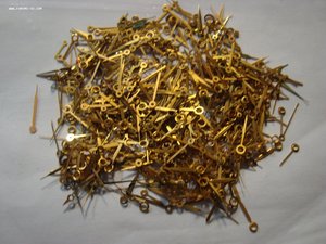 Стрелки на наручные часы - желтые