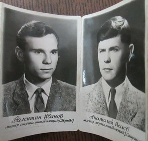 Гармошка из фотографий футболистов сборной СССР 1956г