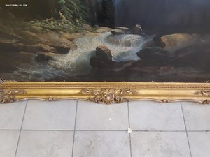 Антикварная картина в дворцовой раме 143х113см. Пейзаж.