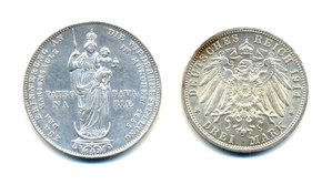 Талер Бавария и 3 марки Анхальльт (2040)