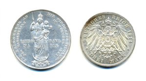 Талер Бавария и 3 марки Анхальльт (2040)