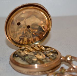 Часы карманные "L.Blondel"c цепочкой. Золото 56.