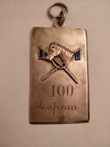 Жетон, Участнику стоверстового конного пробега. 84пр.