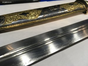 Кинжал . Серебро , чернь , позолота