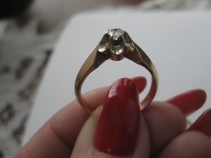 Комплект серьги, кольцо бриллианты золото СССР