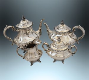 Набор для чая/кофе Georgian Rose, США, серебро!