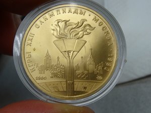 100 Рублей,ОЛИМПИАДА 80, золото