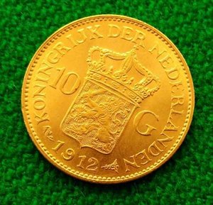 10 гульденов 1912 г. ЗОЛОТО