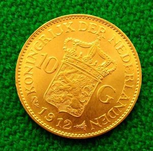 10 гульденов 1912 г. ЗОЛОТО