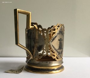 Подстаканник Большой театр. АМЮ0. Серебро 875 пробы.