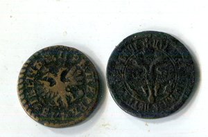 Медь Петра Первого.Полушки.Денги и Копейки