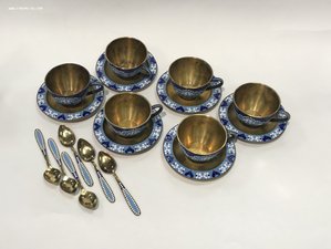 Полный кофейный набор в эмалях, 1975 год