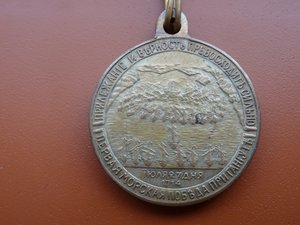 Медаль Гангут ,госчекан с оригинальной лентой