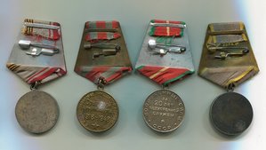 БЗ+20 лет безупречной службы(серебро)+2 юбилейки на доках