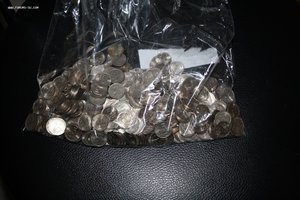 Солянка современных 1 и 5 копеек, 1224 шт. и 480 шт.