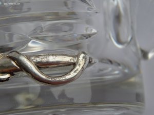 Пивная Кружка.Серебро 925 пр.778 гр.Хрусталь.Родная Бирка