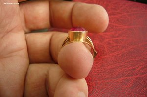 Кольцо с камнем - золото 583