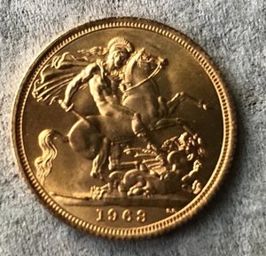 Соверен 1968 Золото