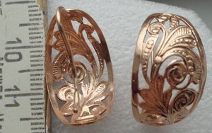 2е пары серёжек 585 пробы